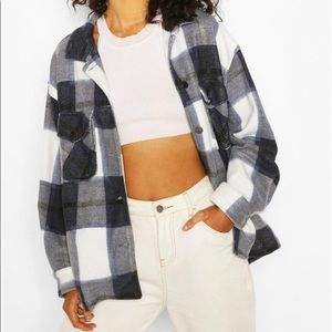 Boohoo Tonal Check Trucker